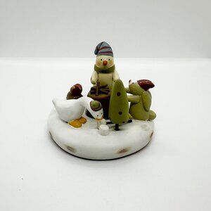 SOLD Russ Bonnie Lynn Peace Meadow Snowman Bunny Snow Bird Forest Christmas Camp
